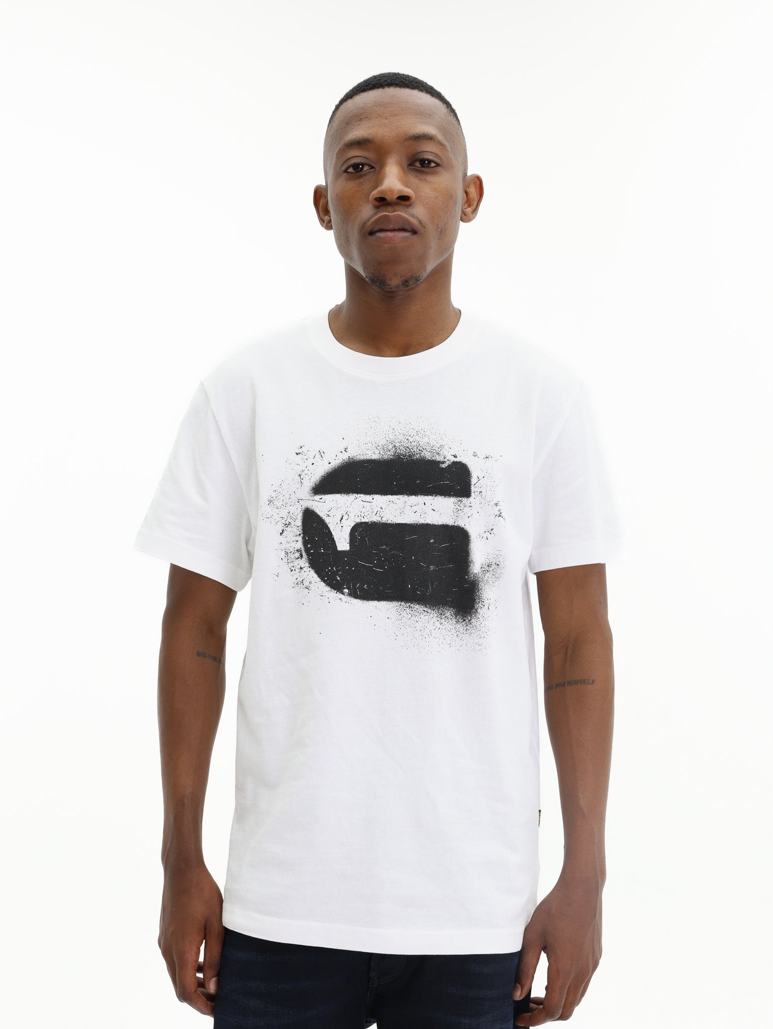G-Star T-Shirt Spray Logo White